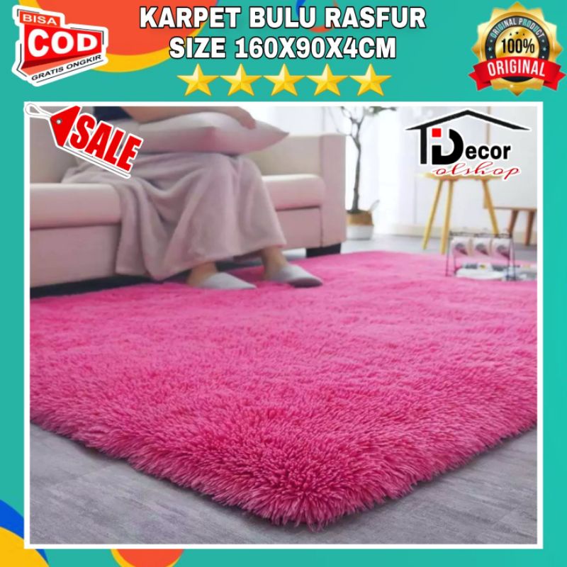 karpet bulu rasfur  uk 160X90X4CM