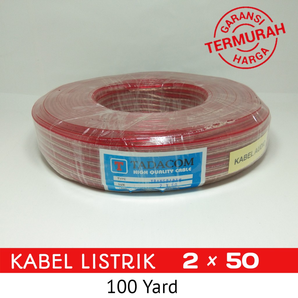 Tadacom Kabel Transparan 2 x 50 - 100 Yard