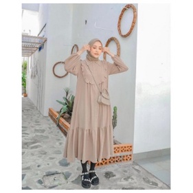 MARISKA DRESS / DRESS MUSLIM WANITA / MIDI DRESS TERBARU / PAKAIAN MUSLIM WANITA / DRESS MUSLIM / PAKAIAN MUSLIM KEKINIAN