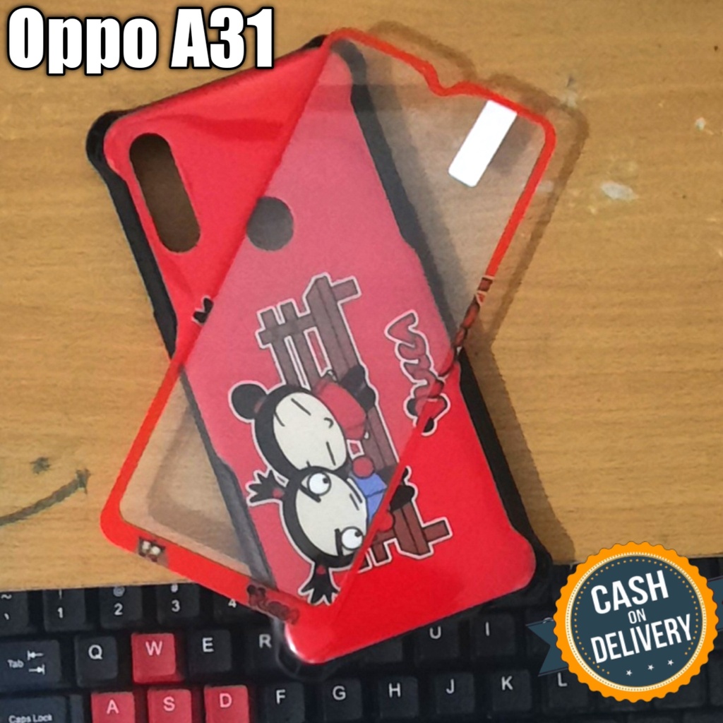 case hp oppo A31 softcase motif unik plus tempered glass