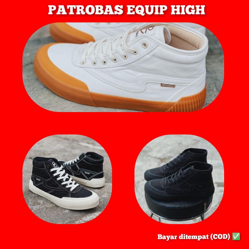 patrobas equip natural gum high equip black white high equip All Black high