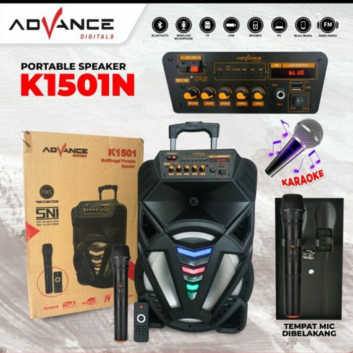 ADVANCE SPEAKER BLUETOOTH K1501N / SPEAKER AKTIF