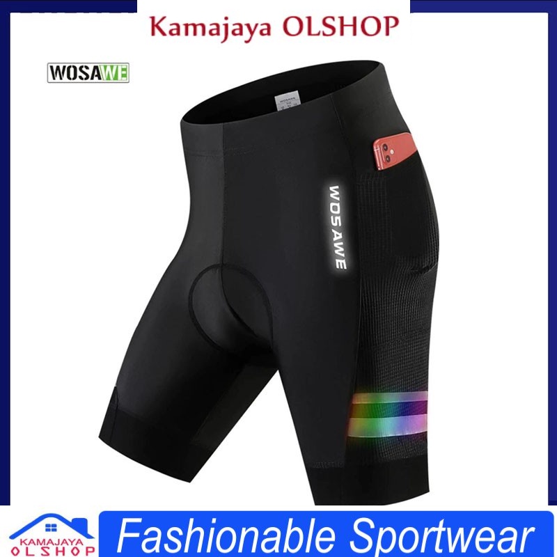 Celana Sepeda Bersepeda Celana Padding Premium Allsize Wosawe BO12 Celana Sepeda Roadbike Padding Ge
