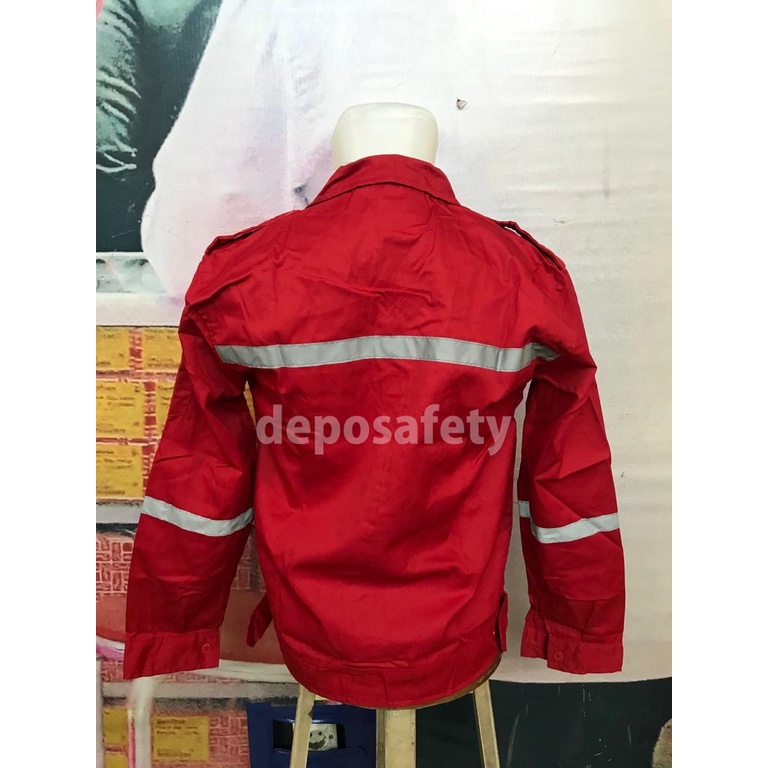 Baju Seragam Safety Lengan Panjang Bahan BERKUALITAS 100% AMERICAN DRILL