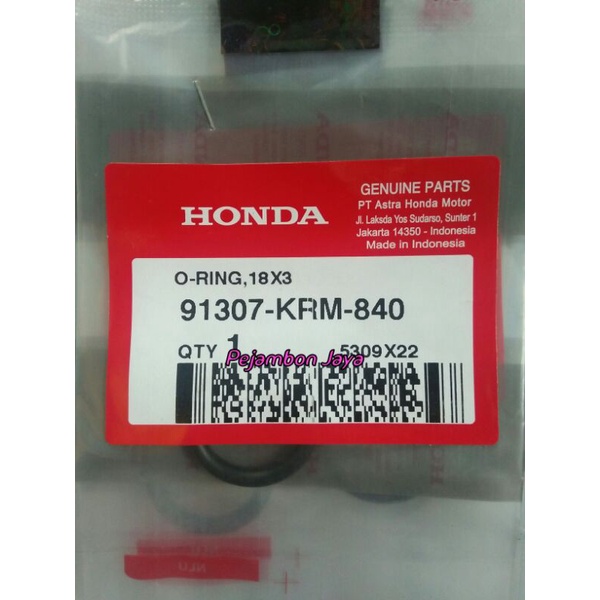 91307KRM840 O RING 18X3