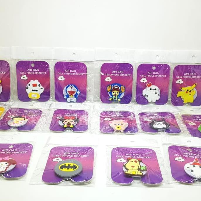 Pop Socket Karakter 3D Pegangan Belakang HP Kartun Lucu Kaitan Grip HP