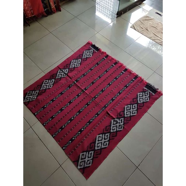 KAIN DAYAK Tenun Ikat Motif Toraja Pink Fanta