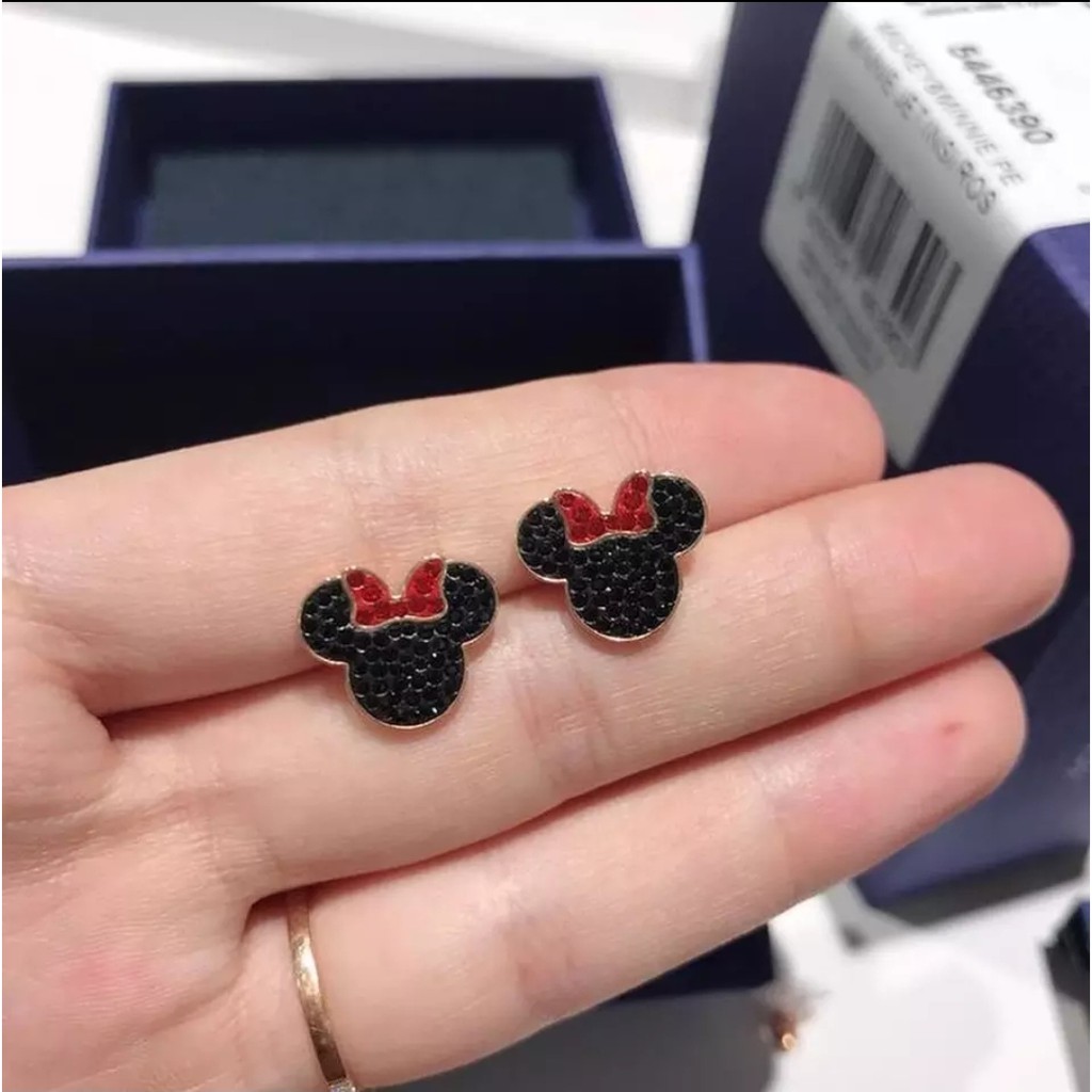 Anting Tusuk Titanium Minnie Dengan Kristal Altifisial Dengan Macam Warna