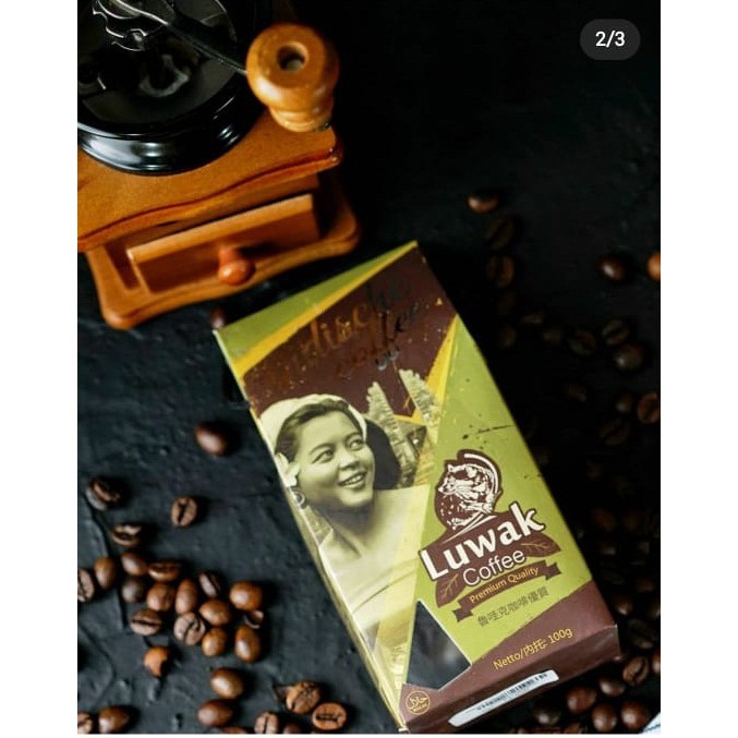 KOPI LUWAK PREMIUM ASLI KINTAMANI BALI &quot;INDISCHE COFFEE&quot; 50GR