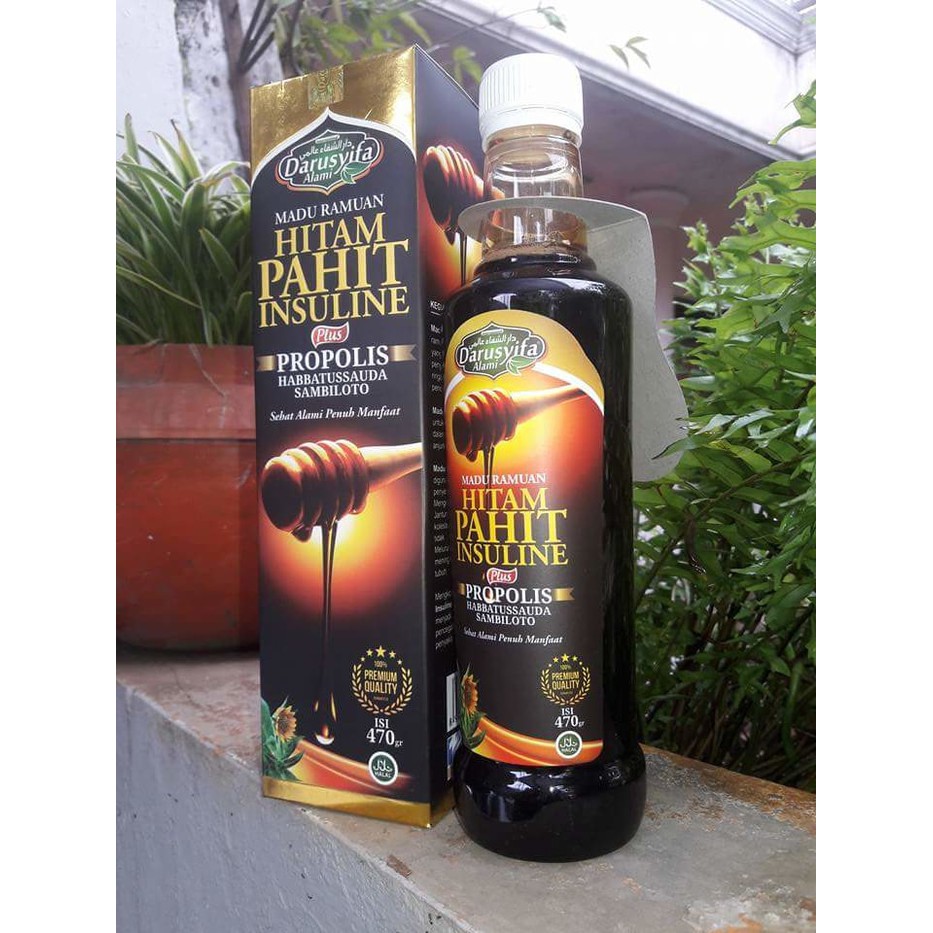 

Madu Hitam Pahit Insulin Darusyifa ( Madu Diabet plus propolis )