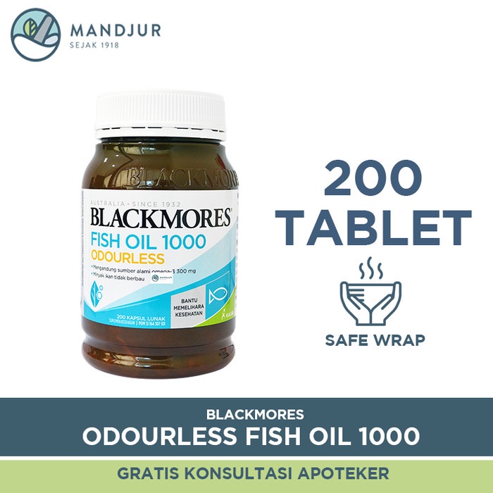 

MINUM-SIAP-DRINK-TO-READY- BLACKMORES ODOURLESS FISH OIL 1000 MG - MEMELIHARA KESEHATAN JANTUNG -