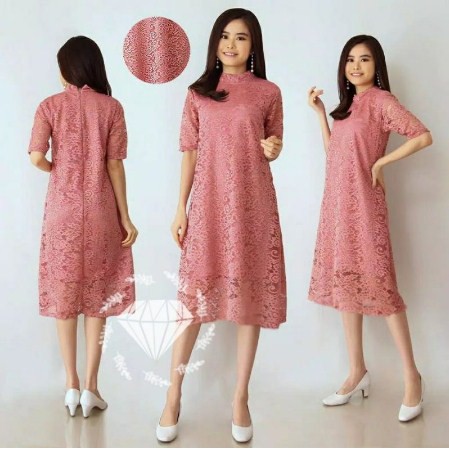 Dress Korean Style Wanita Terbaru Dress Korea Party Casual Dress Midi Dress Remaja Baju Pesta natal 