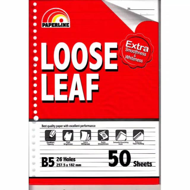 

Loose Leaf Paperline B5 50 Lembar