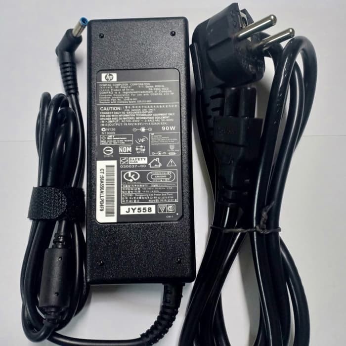 Adaptor Charger Original Laptop HP 19.5v-4.62A DC 4.5*3.0 Jeck Biru