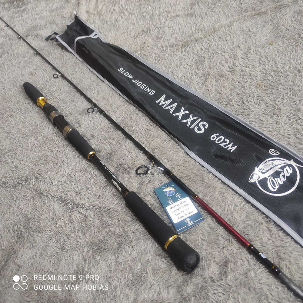 joran pancing jigging 602M PE 3 orca maxxis 180