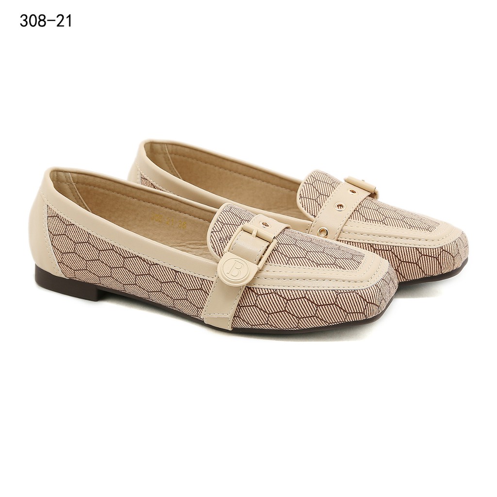 Bonia Buckle-Embllished Loafers 308-21