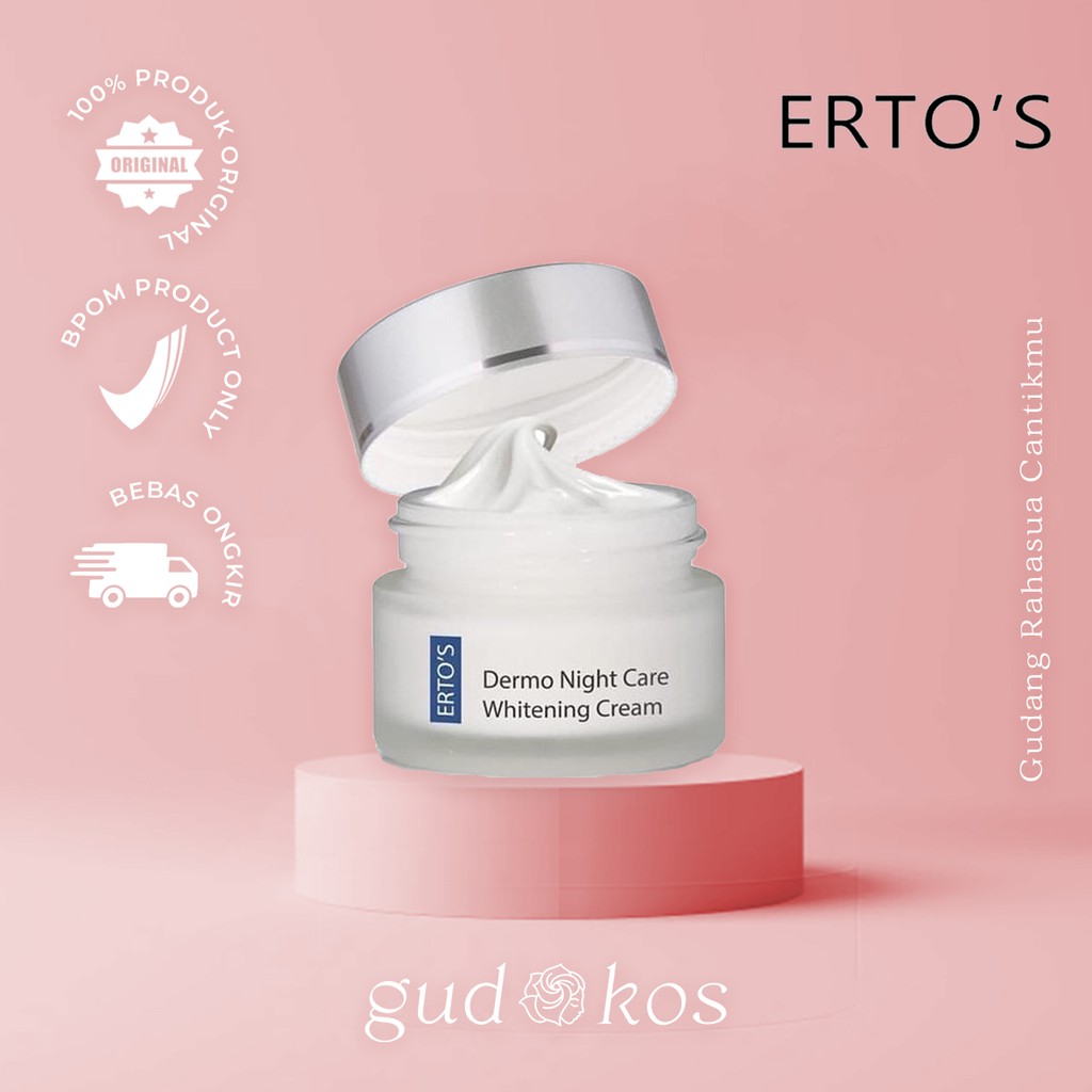 ERTOS Night Cream Whitening/ ERTO'S Night Cream BPOM Original 100%