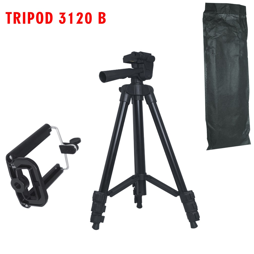 GoodCase - Tripod 3120 Grade B Tripod HP dan Kamera Universal + Free Holder U dan Tas Tripod