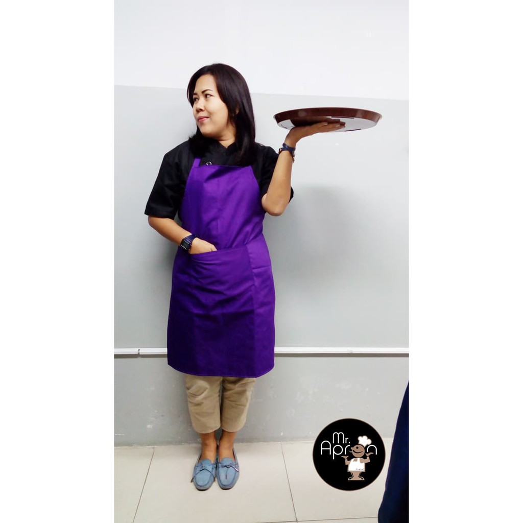 Kekinian Apron / Celemek Masak (Ungu)