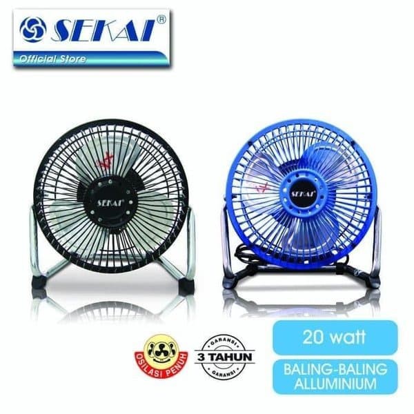 JGD- KIPAS ANGIN BESI MEJA KECIL SEKAI 6 INCH HFN 650 TORNADO