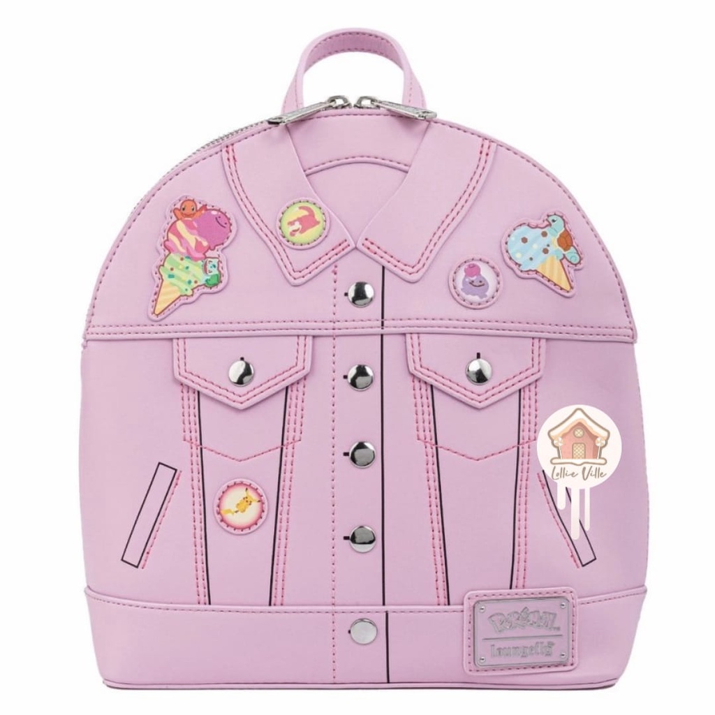 Loung3fly Pokemon Ice Cream Denim Jacket Convertible Backpack