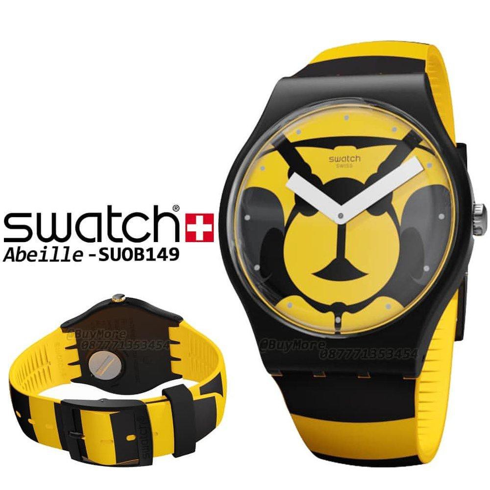 Ready JAM TANGAN SWATCH SUOB149 I NEW GENT MAX L ABEILLE GARANSI RESMI ORIGINAL Murah