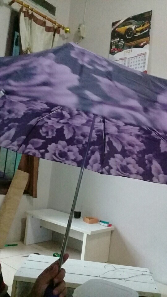 Payung Lipat 3 Kembang Murah Motif Bunga Lucu Cakep Merk Nagoya Fujisan