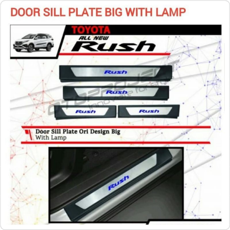 Sill Plate Samping Rush New 2018-ON With Lampu Merk Otoproject