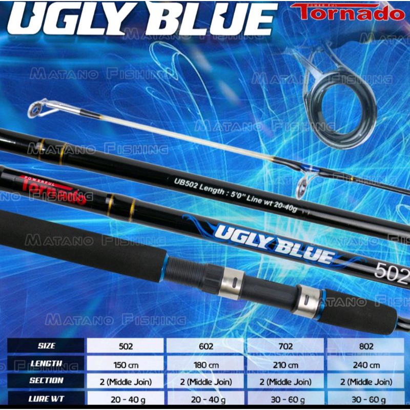 joran carbon tornado ugly blue 150, 165, 180, 210, 240