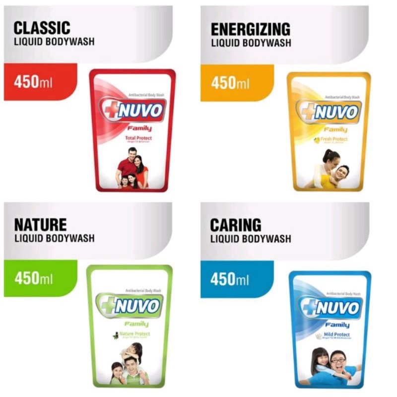 Nuvo Family Sabun Mandi Cair 450ml / Nuvo Body Wash 450 ml