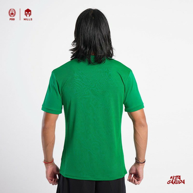 JERSEY TIMNAS GARUDA INDONESIA 2020 MILLS 1013GR BAJU LATIHAN TIMNAS TRAINING JERSEY TIMNAS GREEN