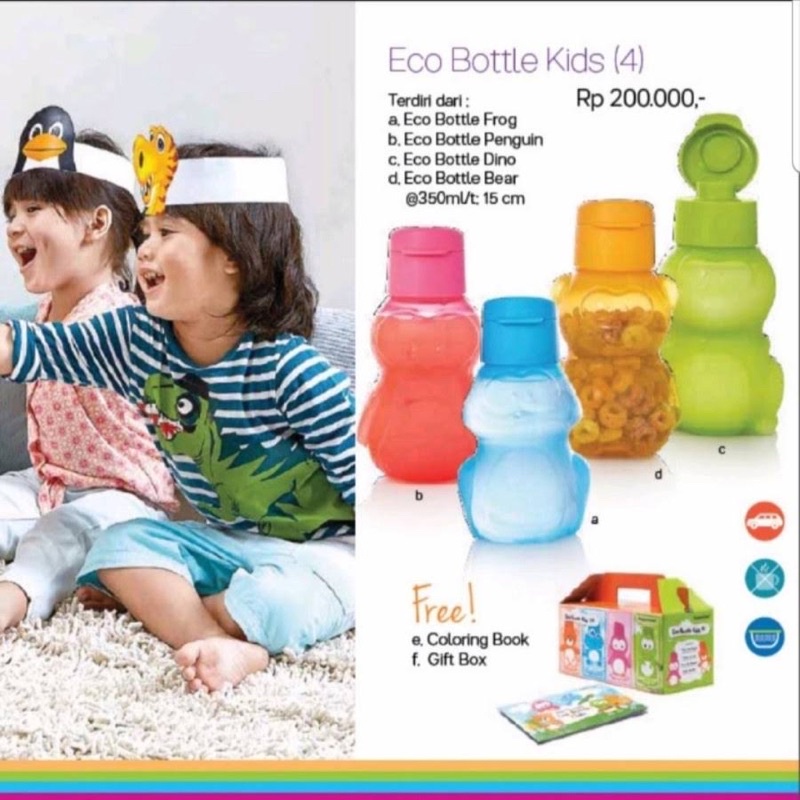 Tupperware Eco Bottle Kids / Botol Minum Anak Tupperware