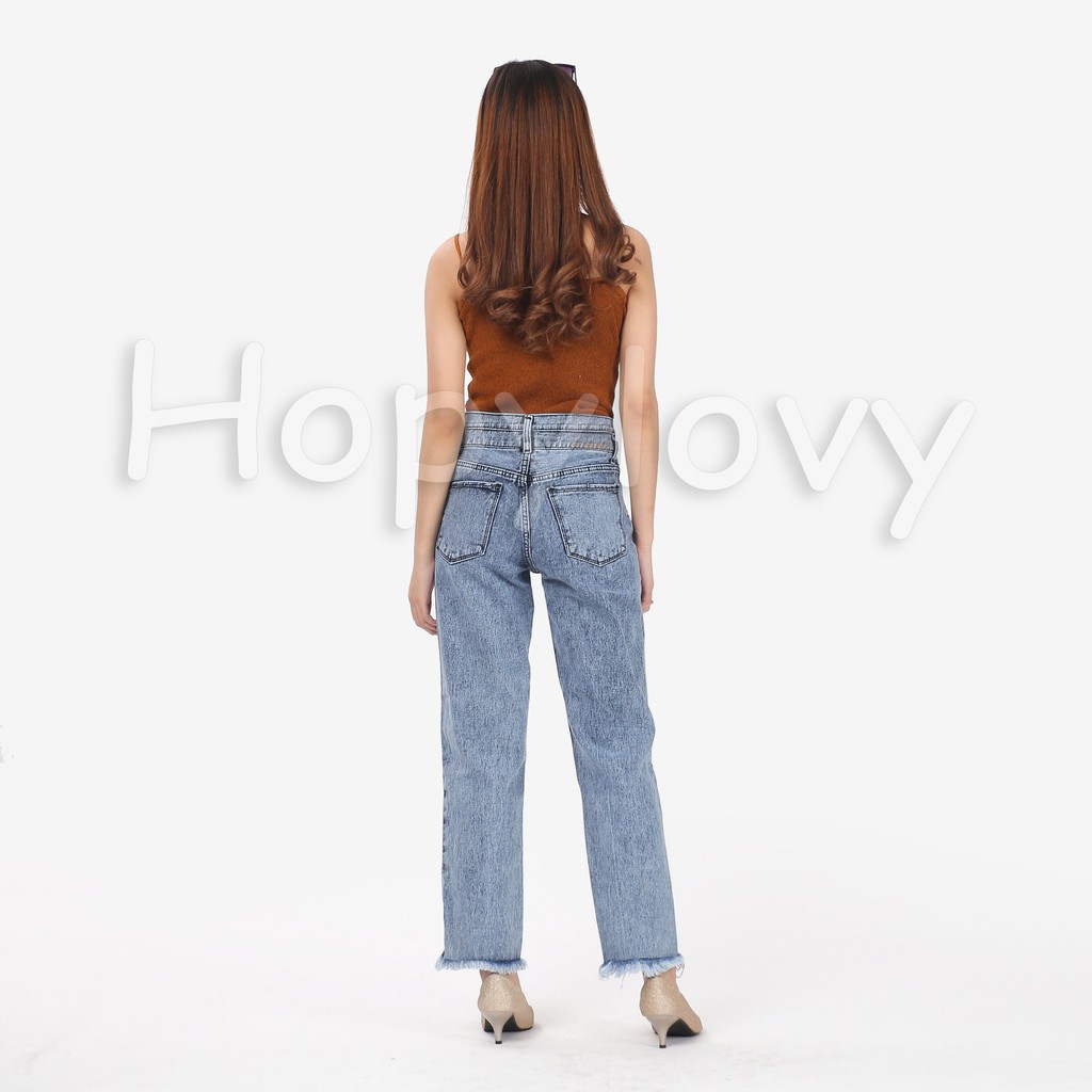 HOPYLOVY - Celana Jeans Boyfriend Wanita BF Loraine