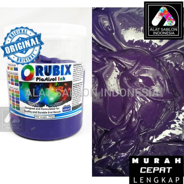 

TINTA SABLON PLASTISOL RUBIX UNGU VIOLET 500GR