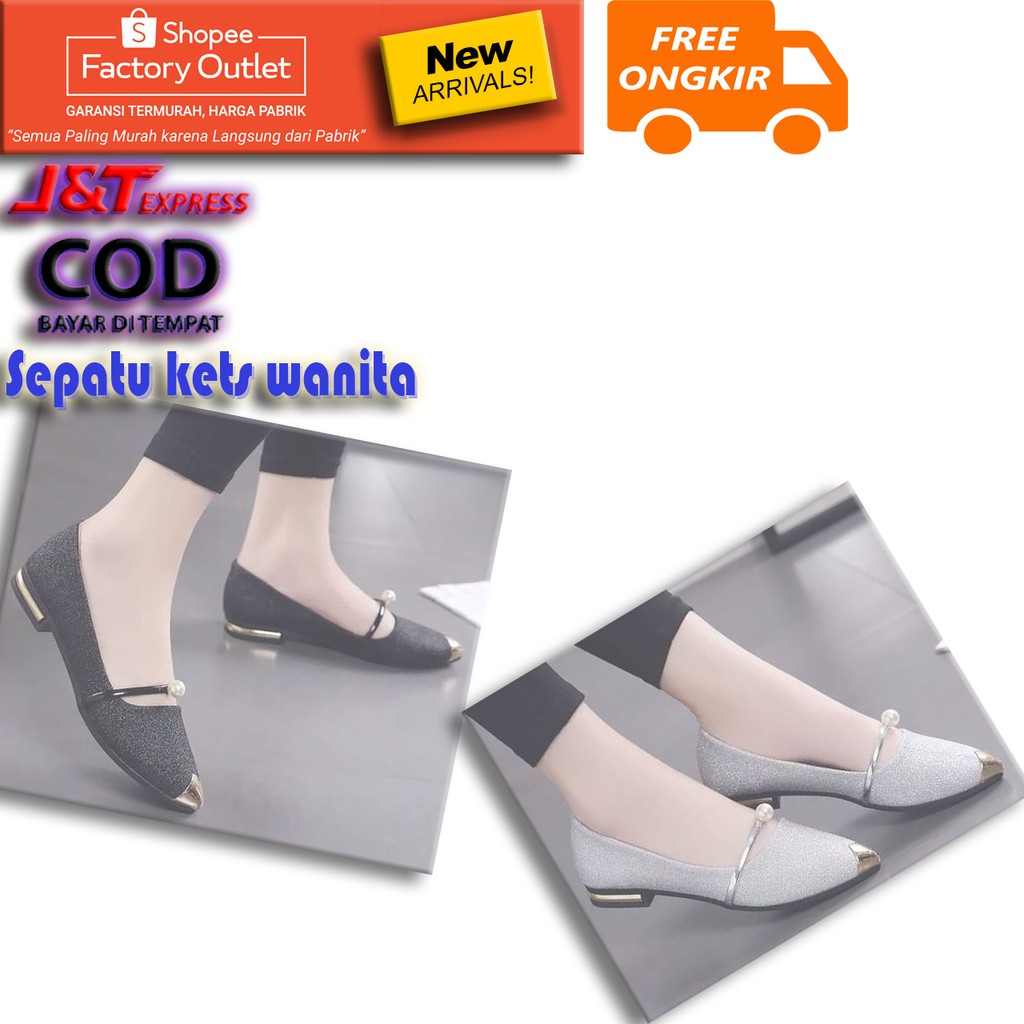 Sepatu flat TREND shoes wanita TEPLEK FASHION modis daff 03 cewek perempuan kerja kantor pesta modis