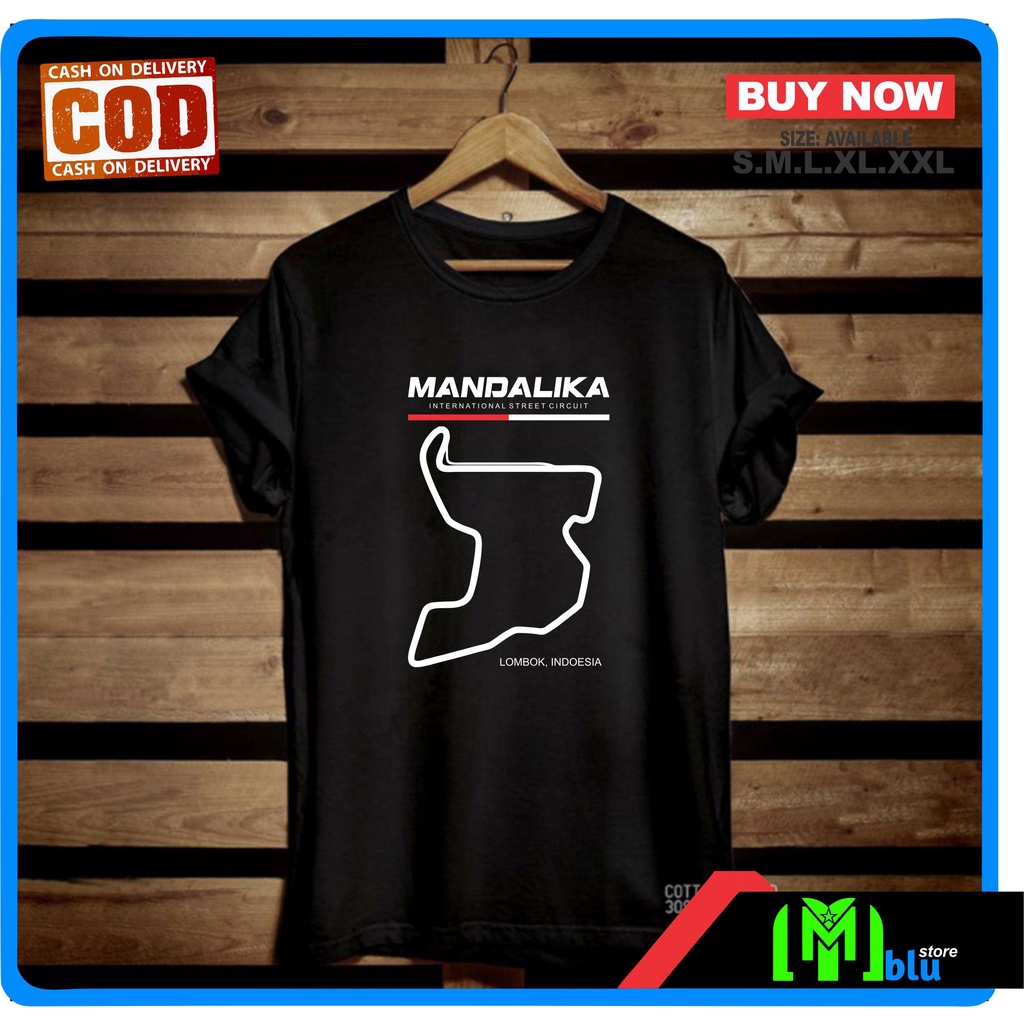 KAOS T-SHIRT BAJU MOTOR GP MANDALIKA INTERNATIONAL SIRKUIT CIRCUIT