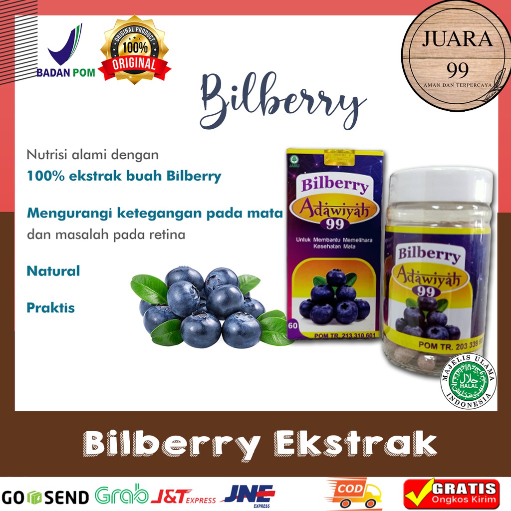 Bilberry Adawiyah99 Kapsul Ekstrak Bilbery 60kps