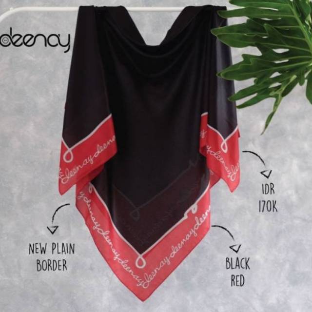 Shiny New black red brown oak pink fanta Plain Border Voal Scarves by Deenay New