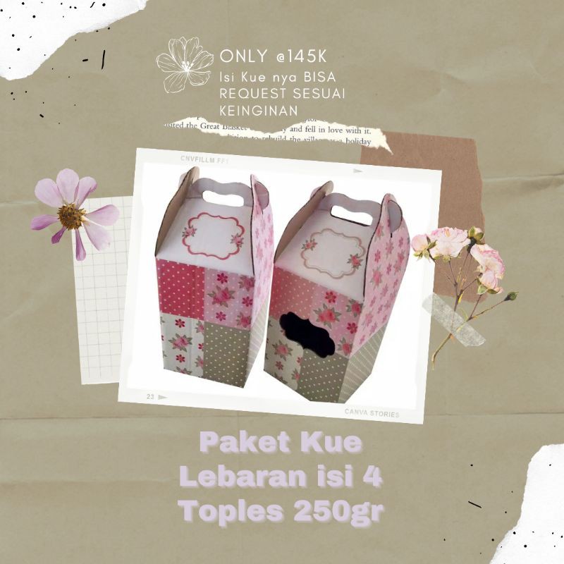 

Paket Kue Lebaran Isi 4 Toples 250gr