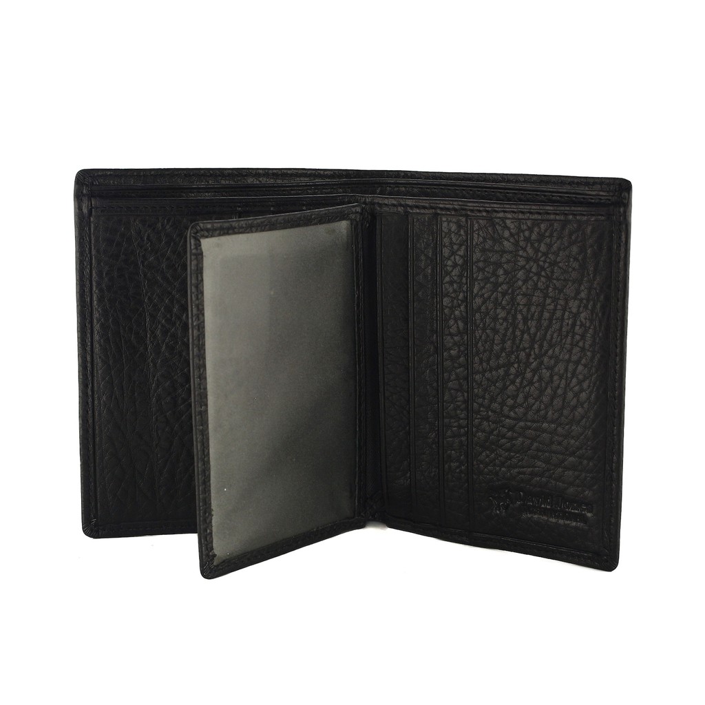 TOKOKOE - Dompet Pria model Berdiri bahan Kulit Premium Dompet Lipat - David Jones 50-05 Black