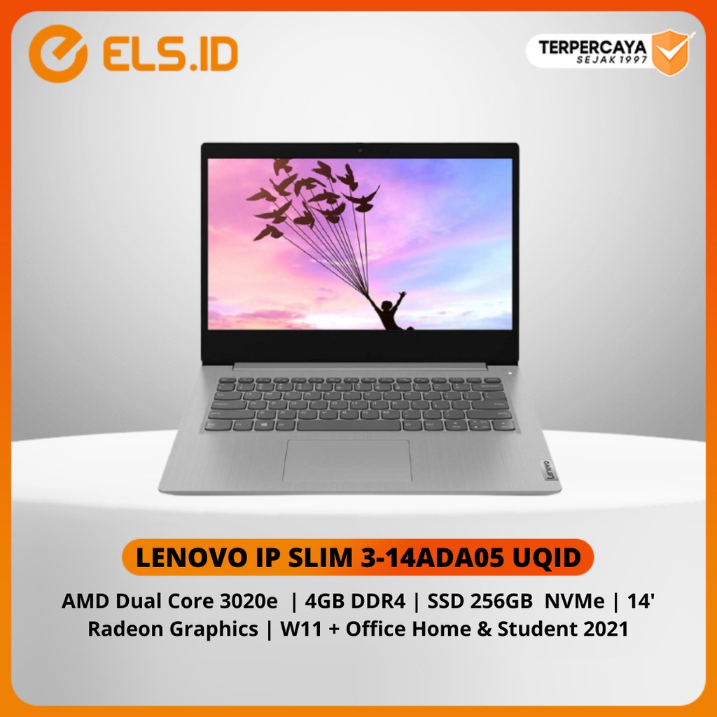 Jual Laptop Lenovo Idepad Slim 3 14ada05 Uqid Amd Dual Core 3020e 4gb 256gb W11 Ohs Shopee 4734