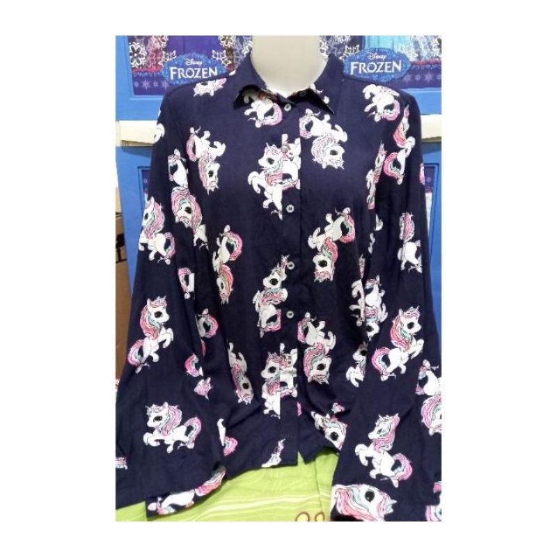 kemeja h&m kemeja motif kuda poni