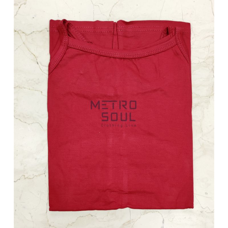 Tanktop Basic Polos Jumbo Bigsize - Standard Tali Kecil Stretch/Bisa Melar - Spandex Rayon PREMIUM-Merah
