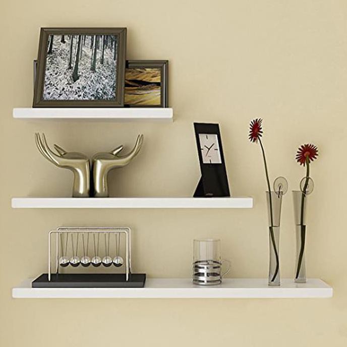 rak dinding (1set) shelf decosheet - Putih LIMITED EDITION