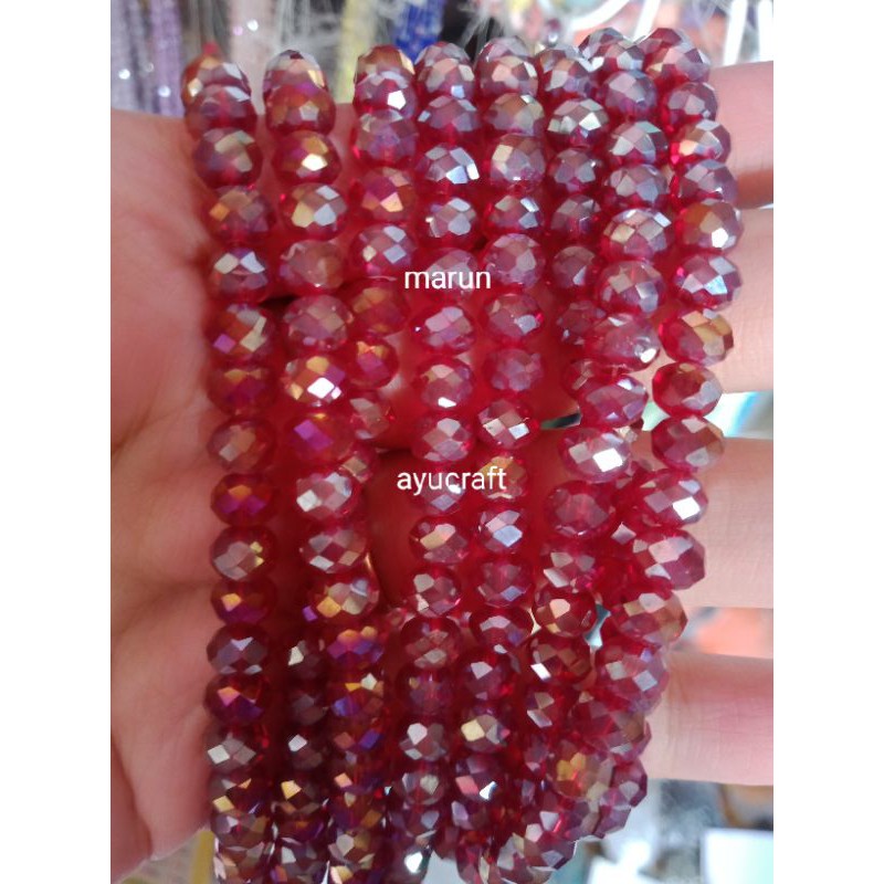 ceko kristal 6mm wrn cantik 1rtg isi (91pcs-+)