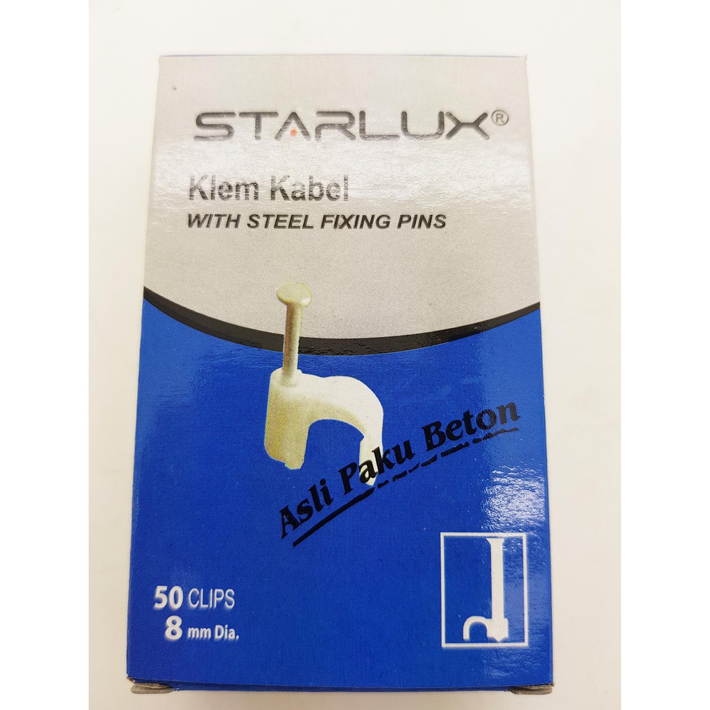 Klem Kabel Paku Beton No 8 Diameter Paku 8mm Merk STARLUX