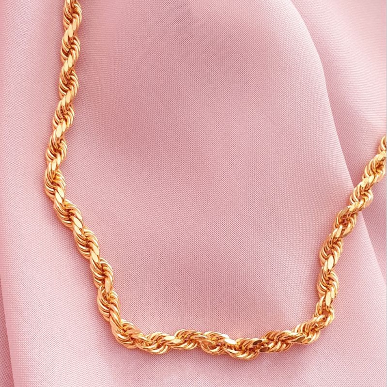 [NEW] Kalung model tambang, perhiasan, emas asli, kalung dewasa, kalung anak, kalung emas