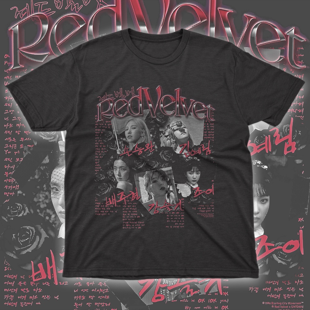 KAOS KPOP RED VELVET I RED VELVET T-SHIRT I KPOP T-SHIRT OVERSIZE - BIGSIZE - UPSIZE