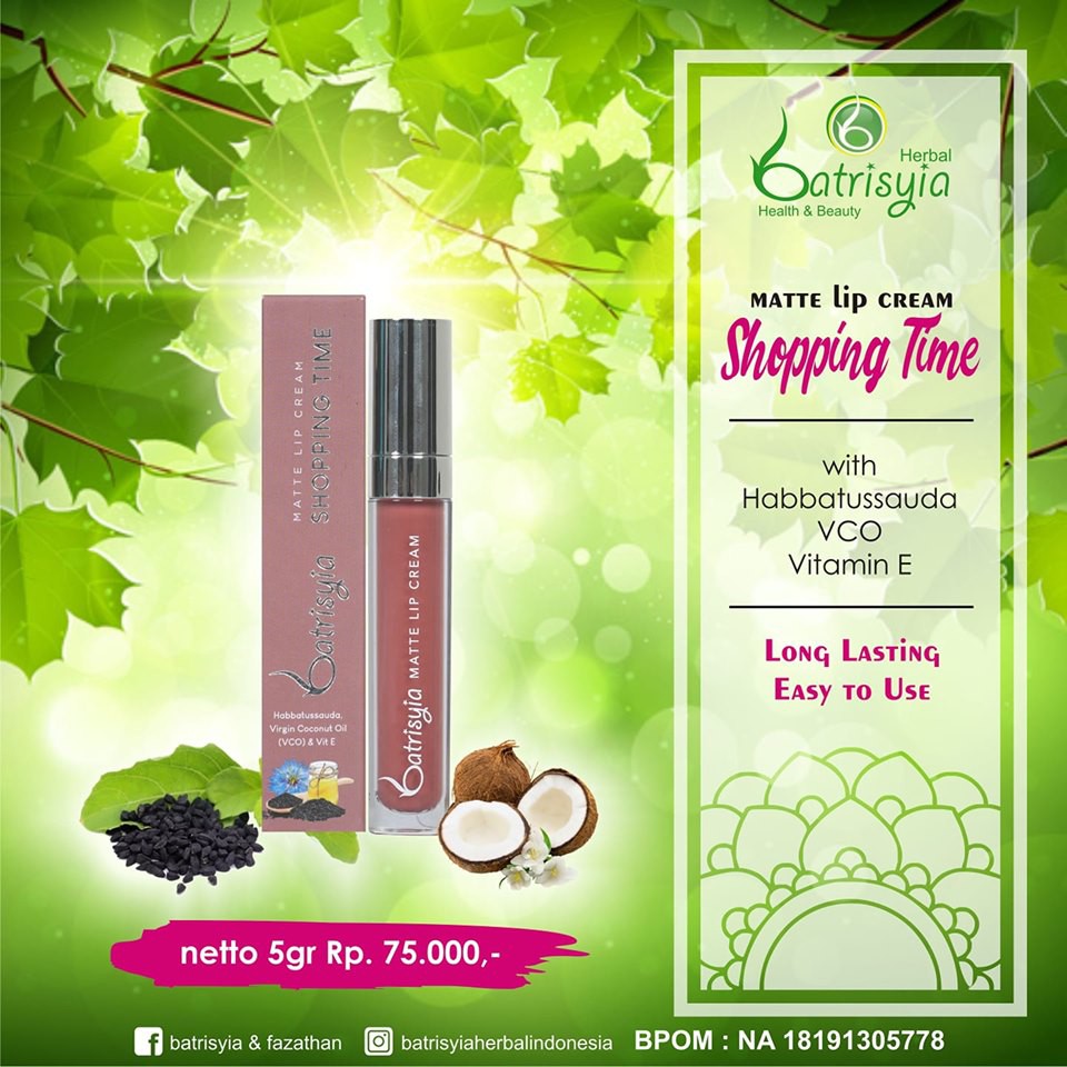 Batrisyia Matte Lip Cream varian Shopping Time (ST)