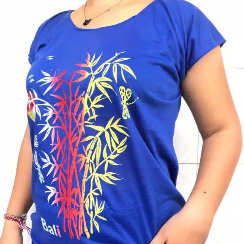 Atasan wanita motif bambu best seller(kaos)